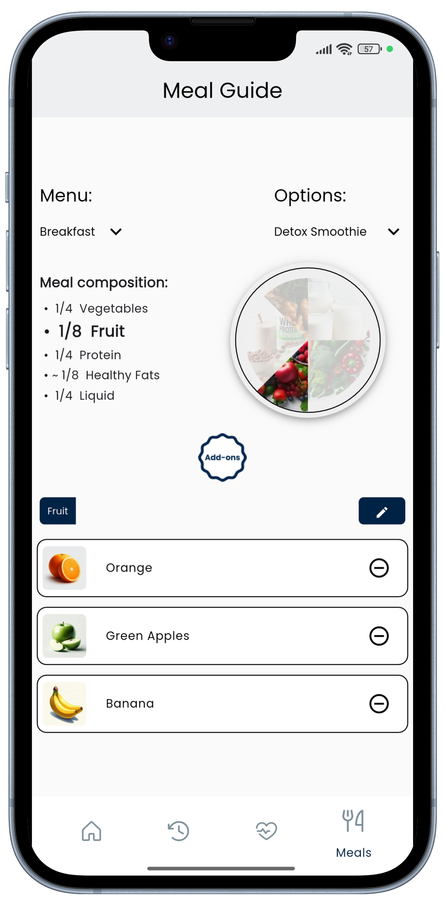 iPhone app delivery screen